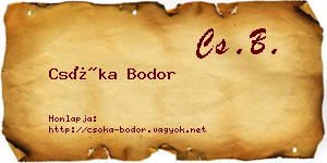 Csóka Bodor névjegykártya